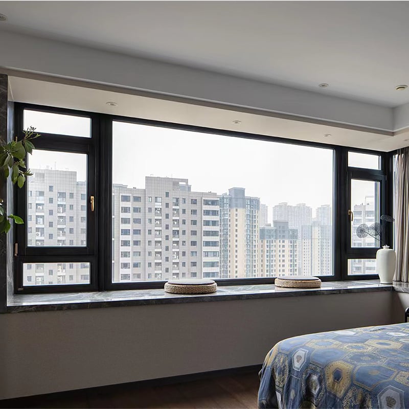 Aluminum-clad wood energy efficient windows