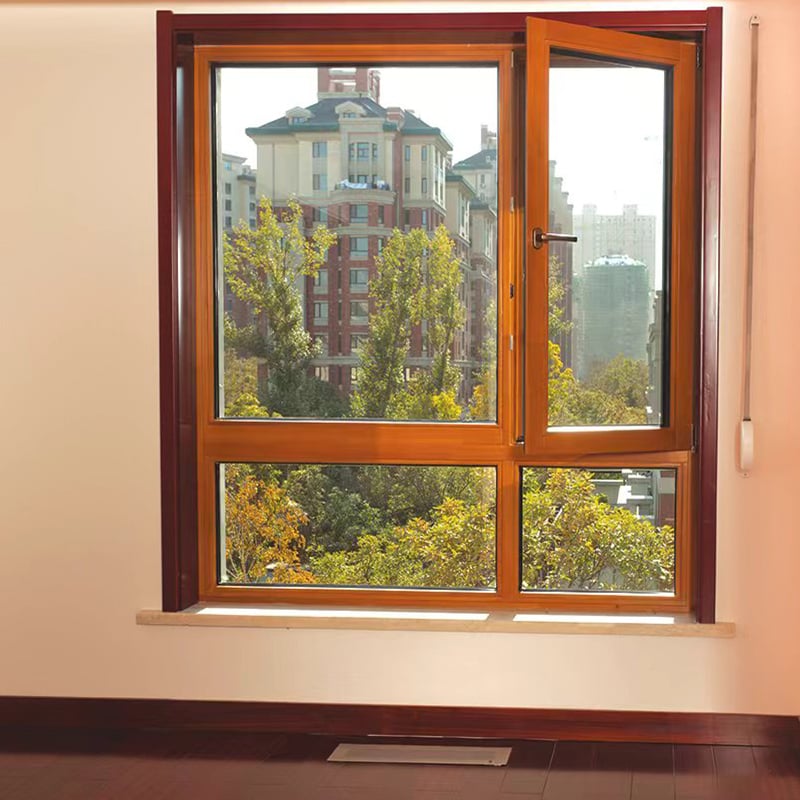 Aluminum-clad wood energy efficient windows