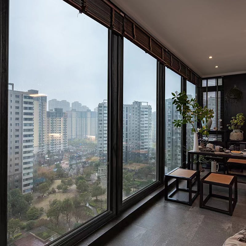 Aluminum-clad wood energy efficient windows